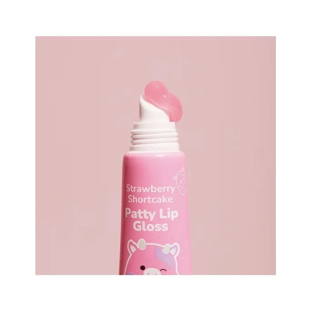 TONYMOLY X Squishmallows Patty Key Chain Lip Gloss STRAWBERRY SHORTCAKE Pink NIB